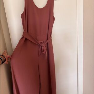 Ces Femme Sleeveless Wide-Leg Jumpsuit in Mauve
